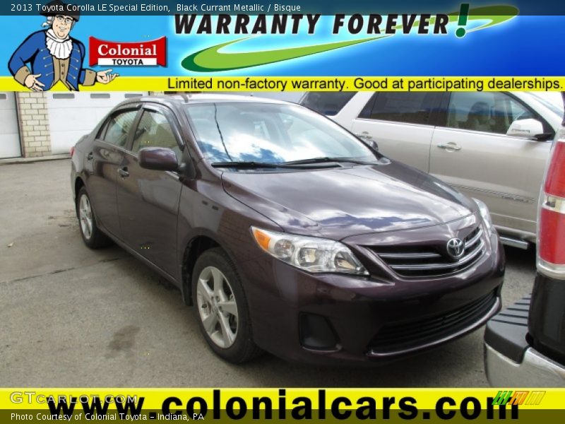 Black Currant Metallic / Bisque 2013 Toyota Corolla LE Special Edition