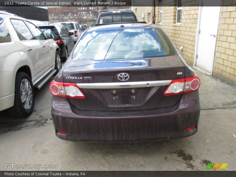 Black Currant Metallic / Bisque 2013 Toyota Corolla LE Special Edition
