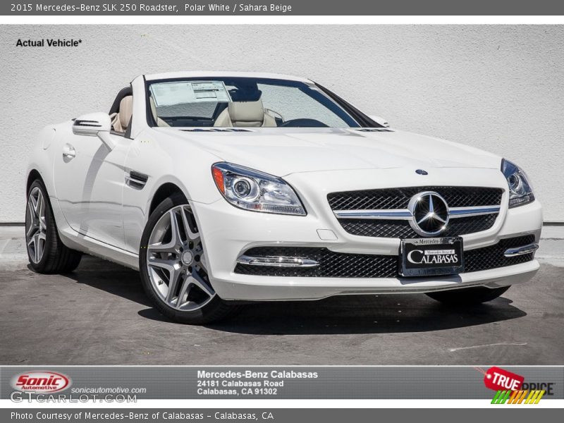 Polar White / Sahara Beige 2015 Mercedes-Benz SLK 250 Roadster