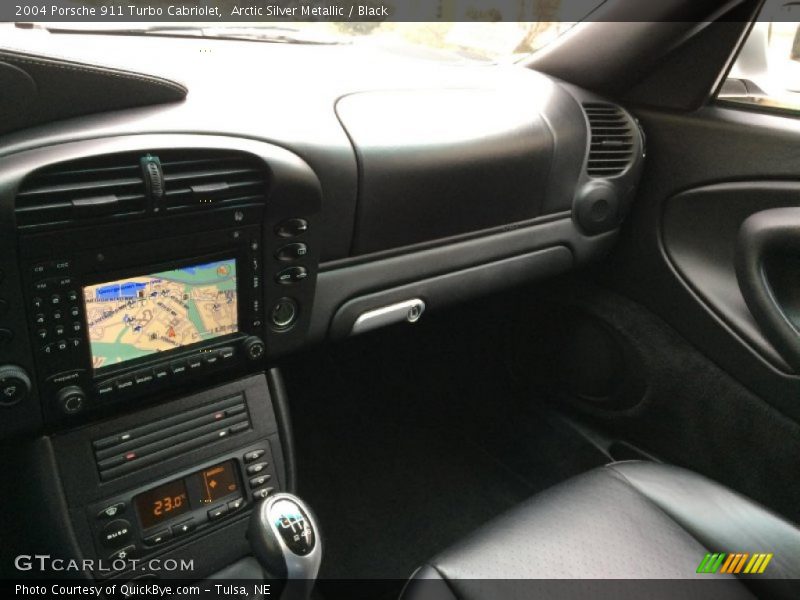 Arctic Silver Metallic / Black 2004 Porsche 911 Turbo Cabriolet