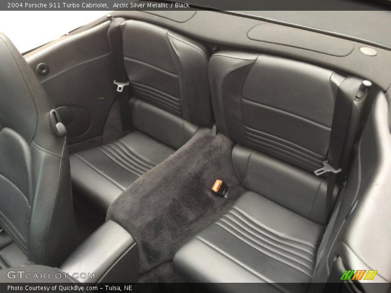 Arctic Silver Metallic / Black 2004 Porsche 911 Turbo Cabriolet