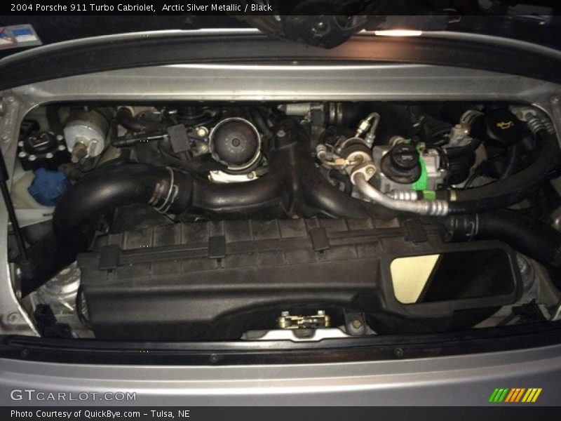 Arctic Silver Metallic / Black 2004 Porsche 911 Turbo Cabriolet