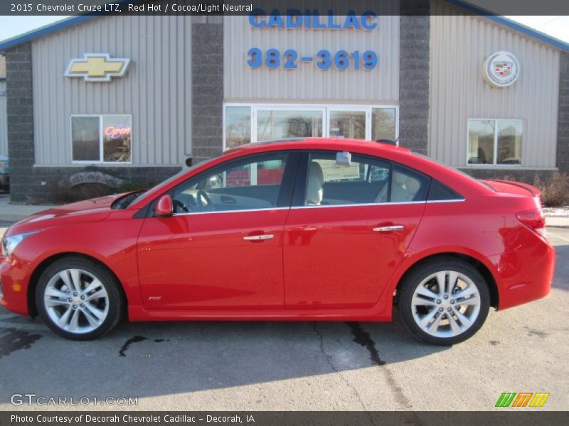 Red Hot / Cocoa/Light Neutral 2015 Chevrolet Cruze LTZ
