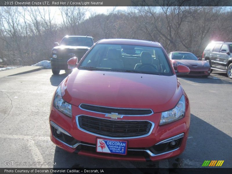 Red Hot / Cocoa/Light Neutral 2015 Chevrolet Cruze LTZ