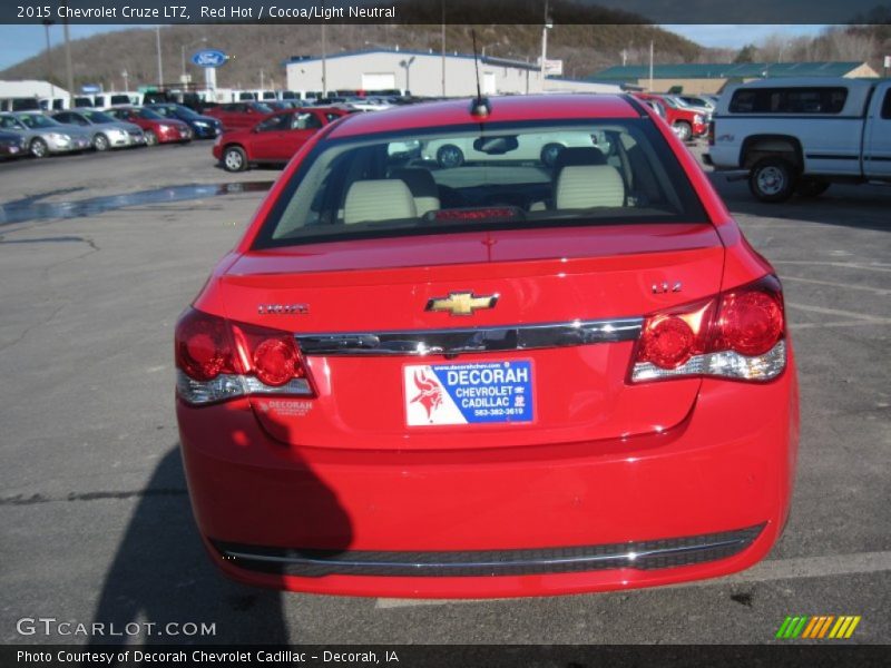 Red Hot / Cocoa/Light Neutral 2015 Chevrolet Cruze LTZ