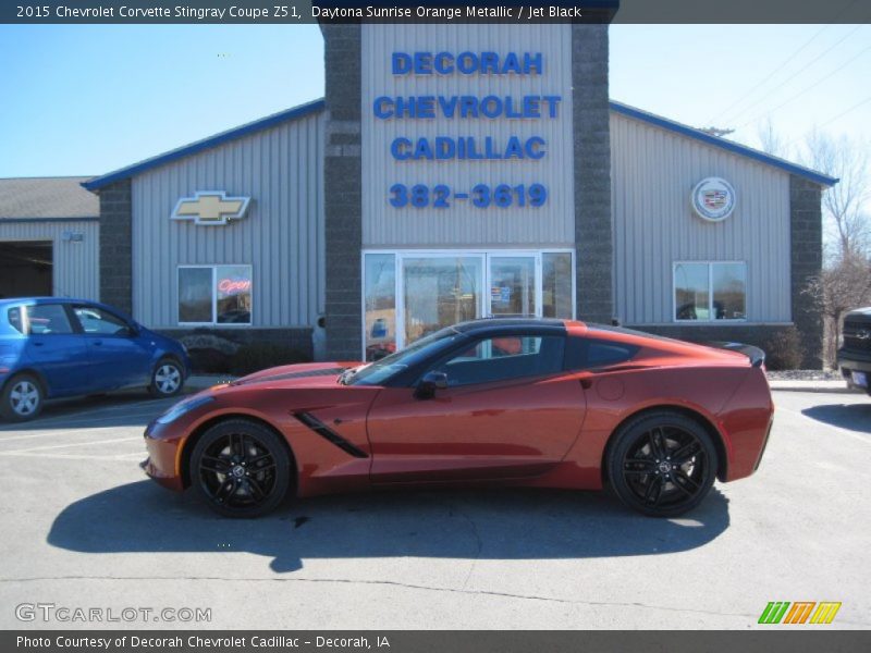 Daytona Sunrise Orange Metallic / Jet Black 2015 Chevrolet Corvette Stingray Coupe Z51
