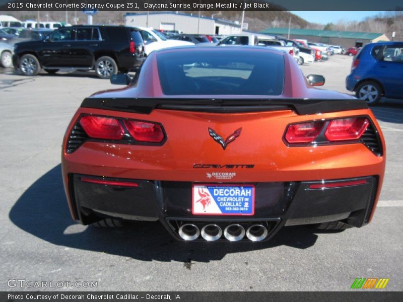 Daytona Sunrise Orange Metallic / Jet Black 2015 Chevrolet Corvette Stingray Coupe Z51