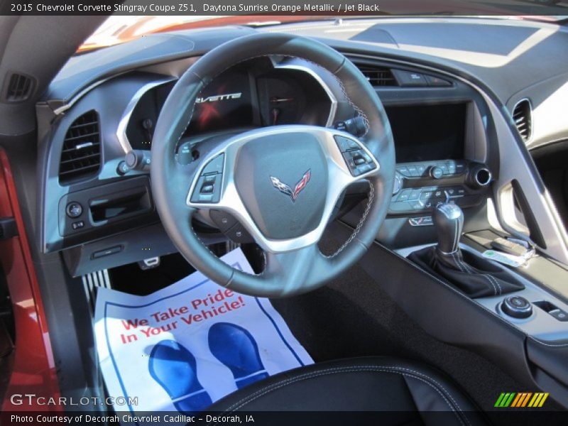 Daytona Sunrise Orange Metallic / Jet Black 2015 Chevrolet Corvette Stingray Coupe Z51