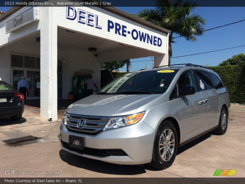 Alabaster Silver Metallic / Gray 2013 Honda Odyssey EX-L