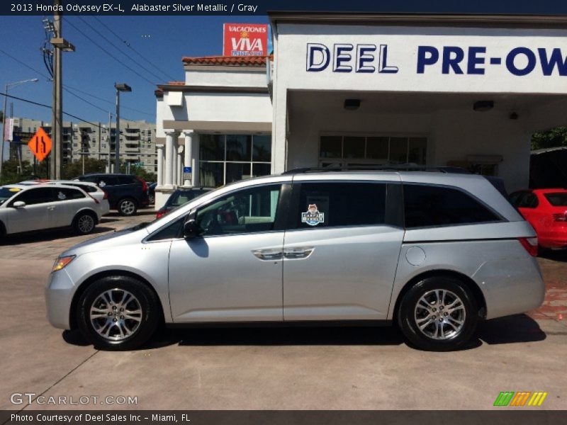 Alabaster Silver Metallic / Gray 2013 Honda Odyssey EX-L