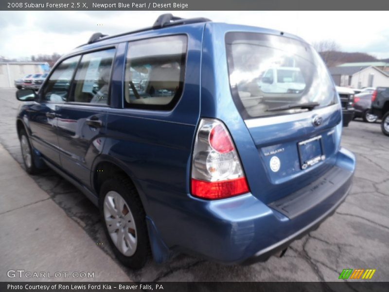 Newport Blue Pearl / Desert Beige 2008 Subaru Forester 2.5 X