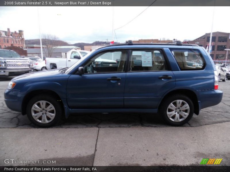 Newport Blue Pearl / Desert Beige 2008 Subaru Forester 2.5 X