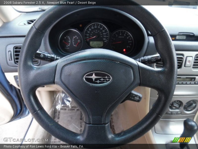 Newport Blue Pearl / Desert Beige 2008 Subaru Forester 2.5 X