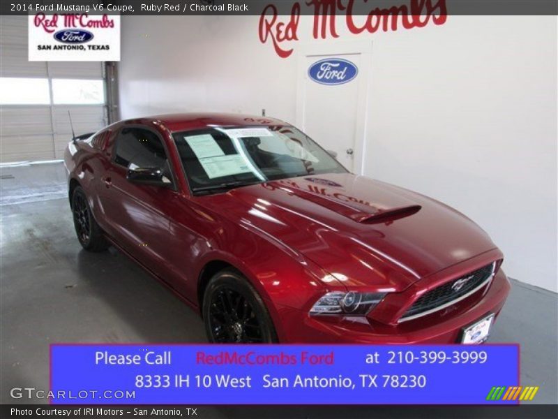 Ruby Red / Charcoal Black 2014 Ford Mustang V6 Coupe