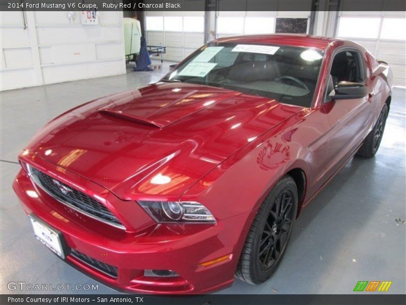 Ruby Red / Charcoal Black 2014 Ford Mustang V6 Coupe