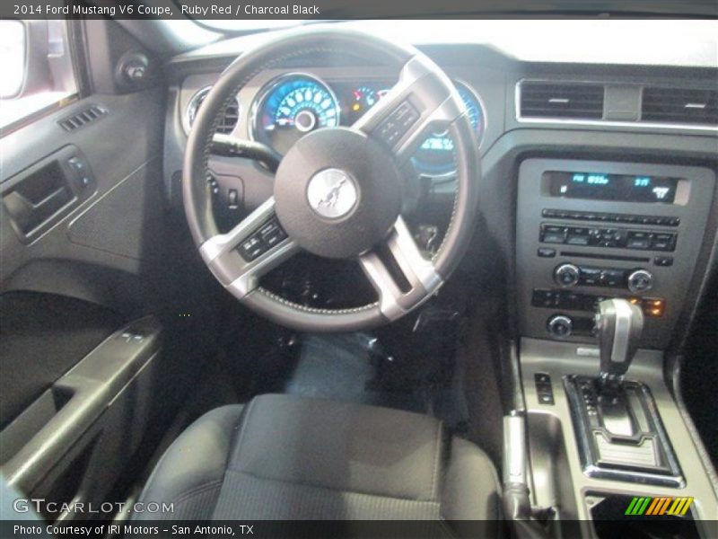 Ruby Red / Charcoal Black 2014 Ford Mustang V6 Coupe