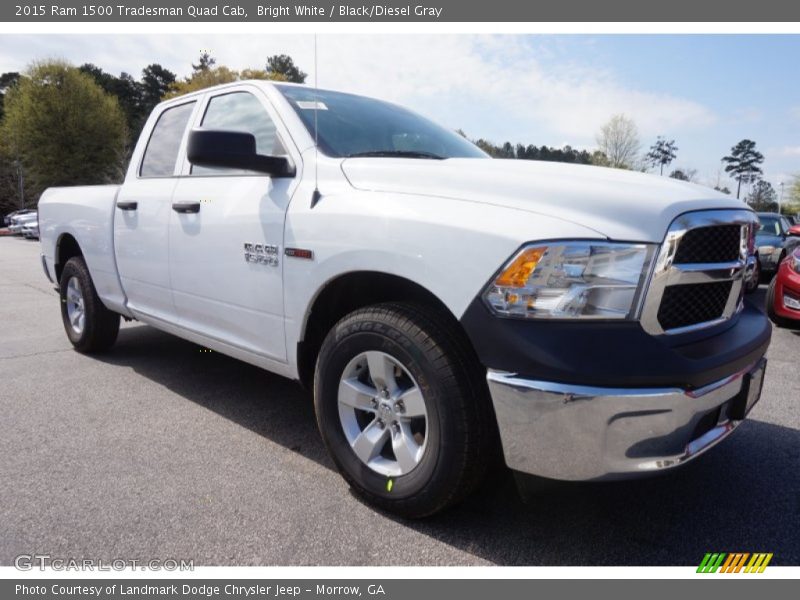 Bright White / Black/Diesel Gray 2015 Ram 1500 Tradesman Quad Cab