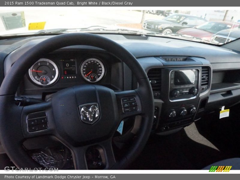 Bright White / Black/Diesel Gray 2015 Ram 1500 Tradesman Quad Cab