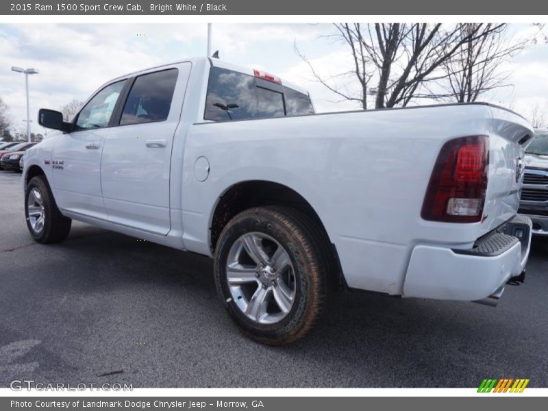 Bright White / Black 2015 Ram 1500 Sport Crew Cab