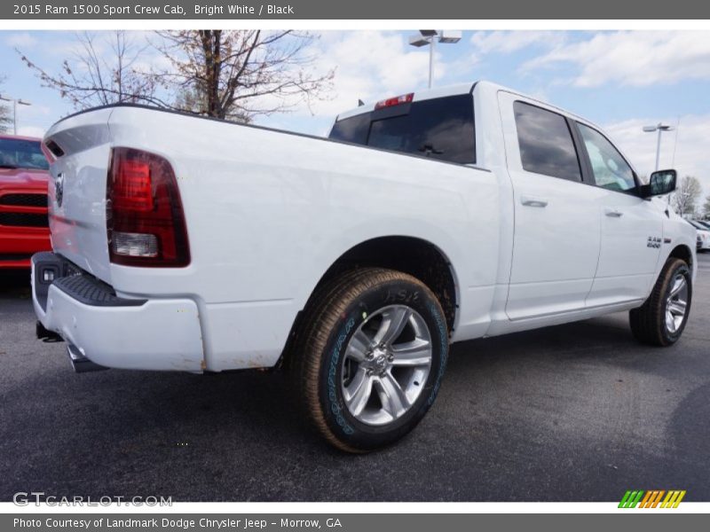 Bright White / Black 2015 Ram 1500 Sport Crew Cab