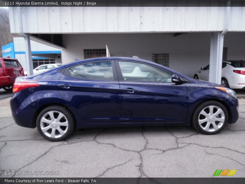 Indigo Night / Beige 2013 Hyundai Elantra Limited