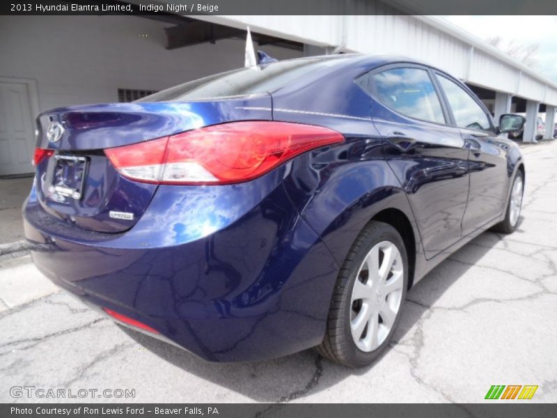 Indigo Night / Beige 2013 Hyundai Elantra Limited
