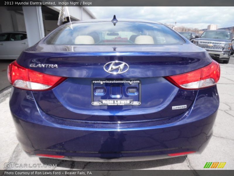 Indigo Night / Beige 2013 Hyundai Elantra Limited