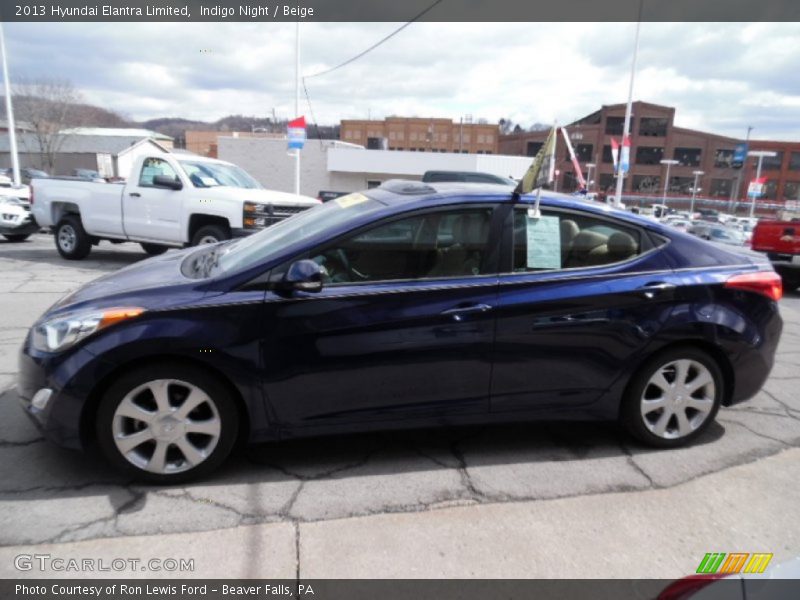 Indigo Night / Beige 2013 Hyundai Elantra Limited