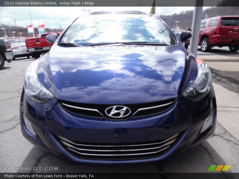 Indigo Night / Beige 2013 Hyundai Elantra Limited