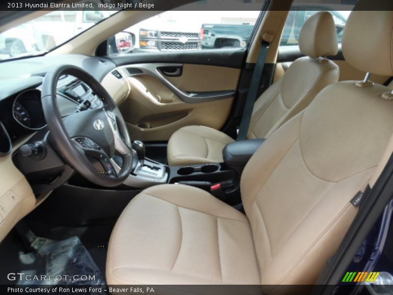 Indigo Night / Beige 2013 Hyundai Elantra Limited