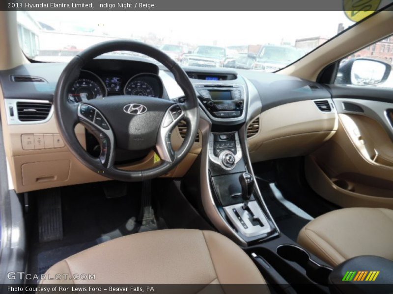 Indigo Night / Beige 2013 Hyundai Elantra Limited