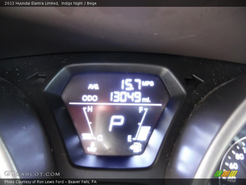 Indigo Night / Beige 2013 Hyundai Elantra Limited