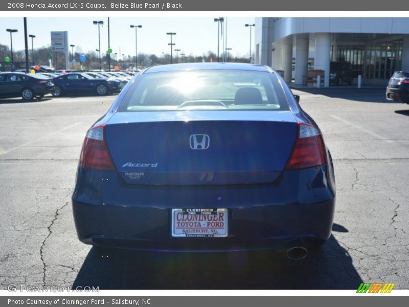 Belize Blue Pearl / Black 2008 Honda Accord LX-S Coupe