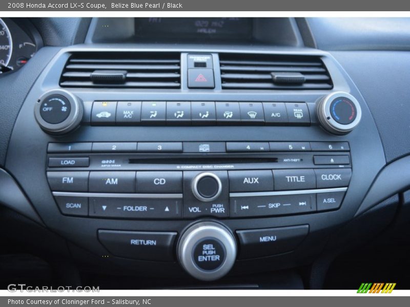 Belize Blue Pearl / Black 2008 Honda Accord LX-S Coupe