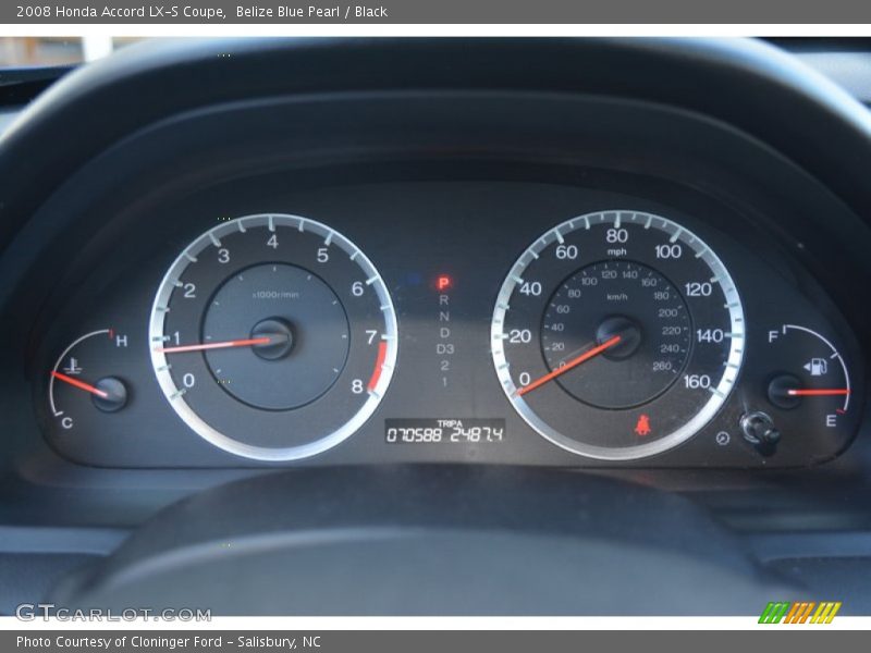 Belize Blue Pearl / Black 2008 Honda Accord LX-S Coupe