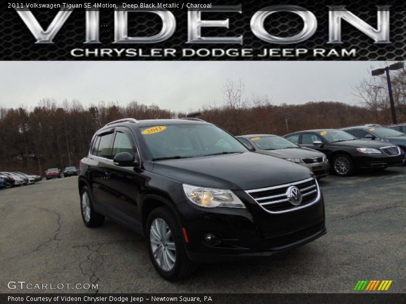 Deep Black Metallic / Charcoal 2011 Volkswagen Tiguan SE 4Motion