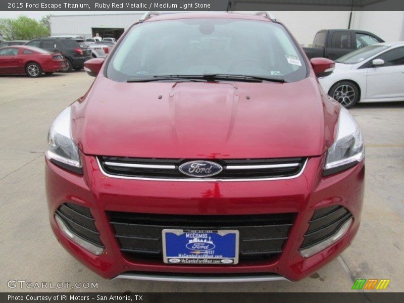 Ruby Red Metallic / Medium Light Stone 2015 Ford Escape Titanium