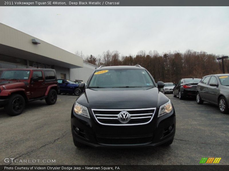 Deep Black Metallic / Charcoal 2011 Volkswagen Tiguan SE 4Motion
