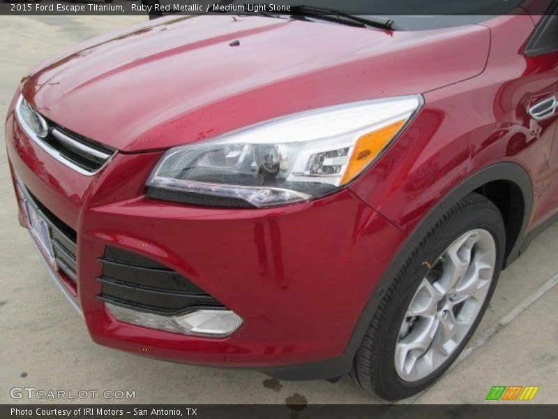 Ruby Red Metallic / Medium Light Stone 2015 Ford Escape Titanium