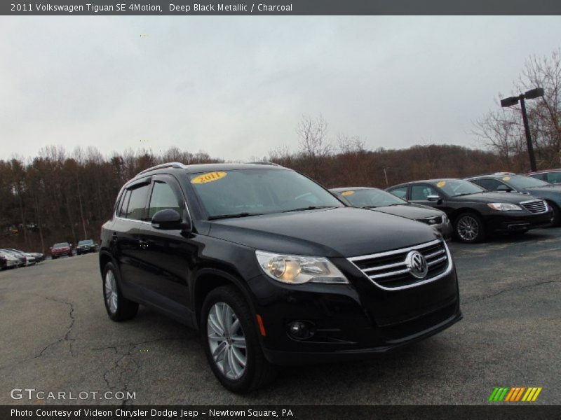 Deep Black Metallic / Charcoal 2011 Volkswagen Tiguan SE 4Motion