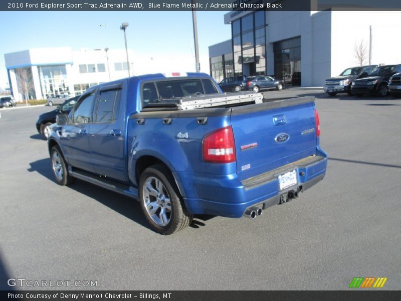 Blue Flame Metallic / Adrenalin Charcoal Black 2010 Ford Explorer Sport Trac Adrenalin AWD