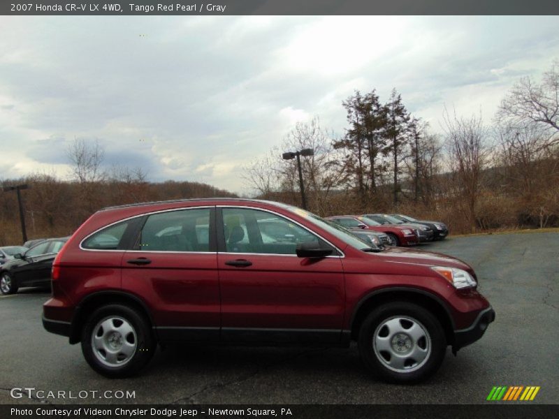 Tango Red Pearl / Gray 2007 Honda CR-V LX 4WD