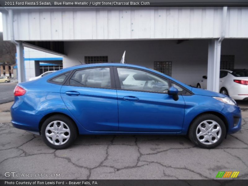 Blue Flame Metallic / Light Stone/Charcoal Black Cloth 2011 Ford Fiesta S Sedan