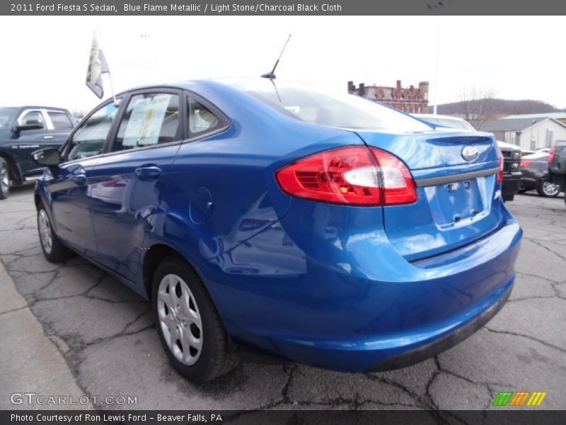 Blue Flame Metallic / Light Stone/Charcoal Black Cloth 2011 Ford Fiesta S Sedan