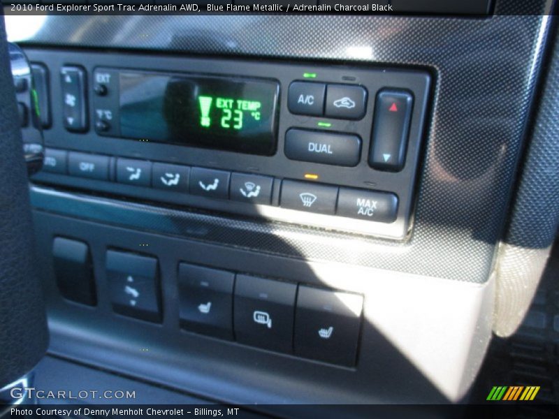 Blue Flame Metallic / Adrenalin Charcoal Black 2010 Ford Explorer Sport Trac Adrenalin AWD
