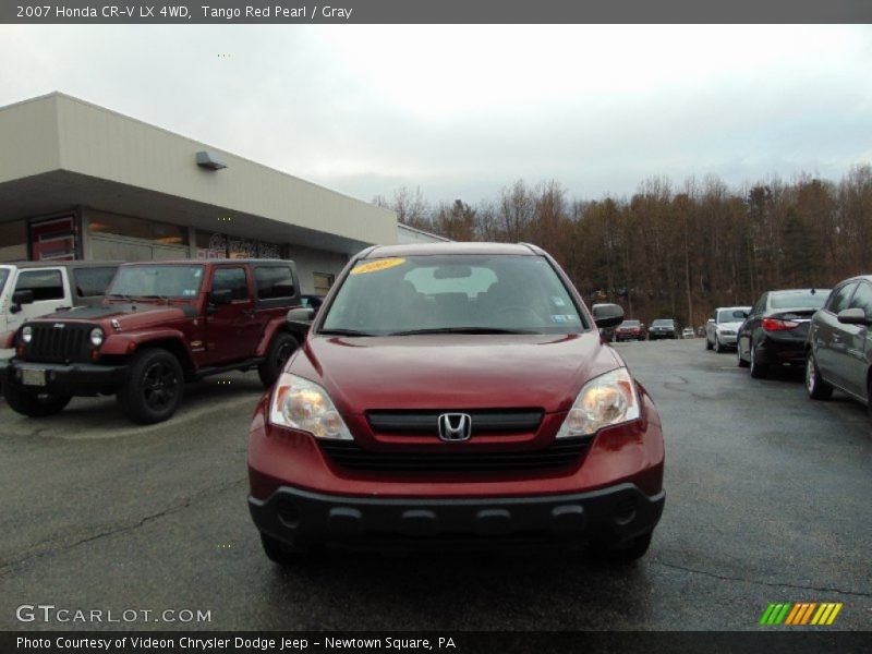 Tango Red Pearl / Gray 2007 Honda CR-V LX 4WD