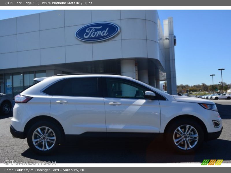 White Platinum Metallic / Dune 2015 Ford Edge SEL