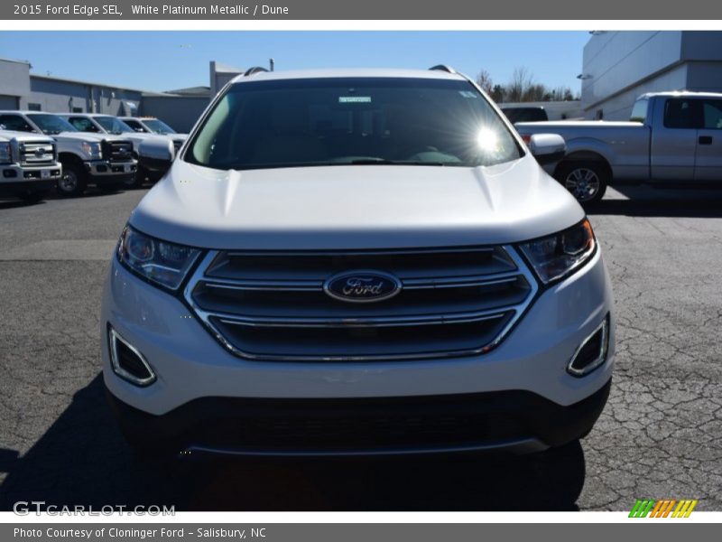 White Platinum Metallic / Dune 2015 Ford Edge SEL