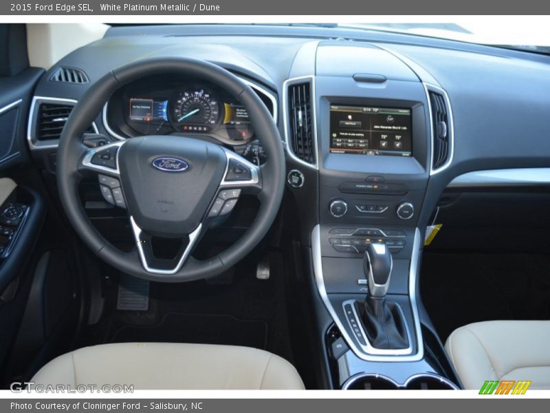 White Platinum Metallic / Dune 2015 Ford Edge SEL