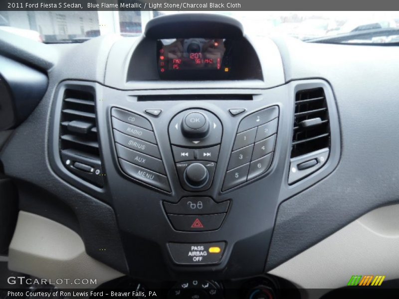 Blue Flame Metallic / Light Stone/Charcoal Black Cloth 2011 Ford Fiesta S Sedan